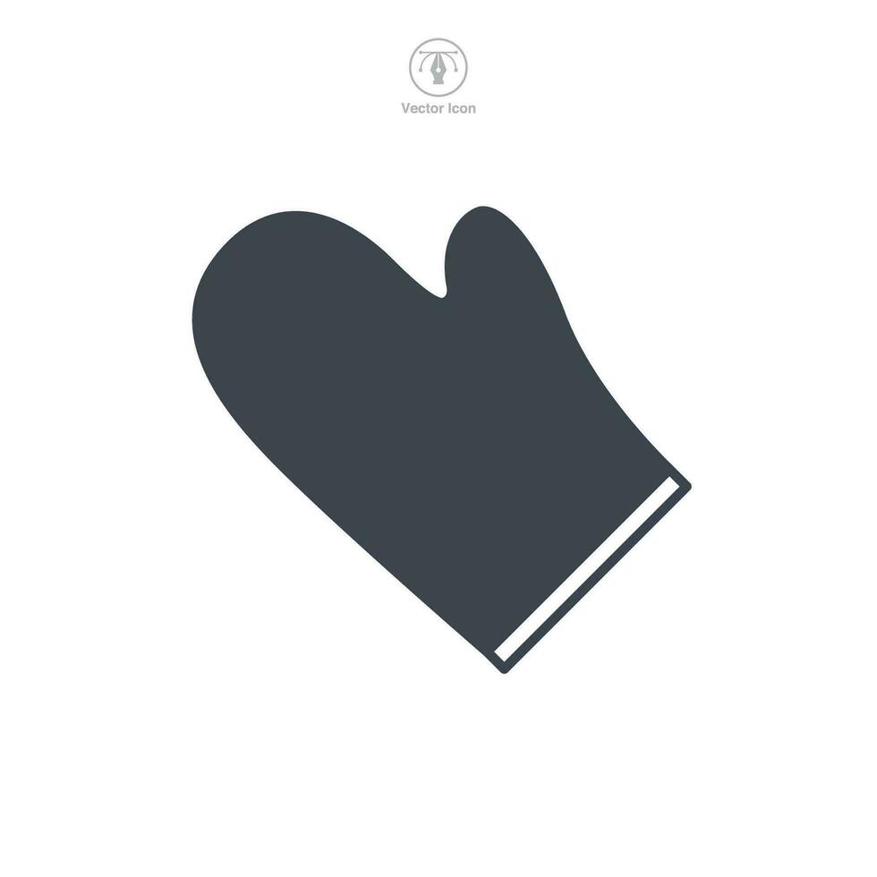 Cooking Gloves icon symbol vector illustration isolated on white background