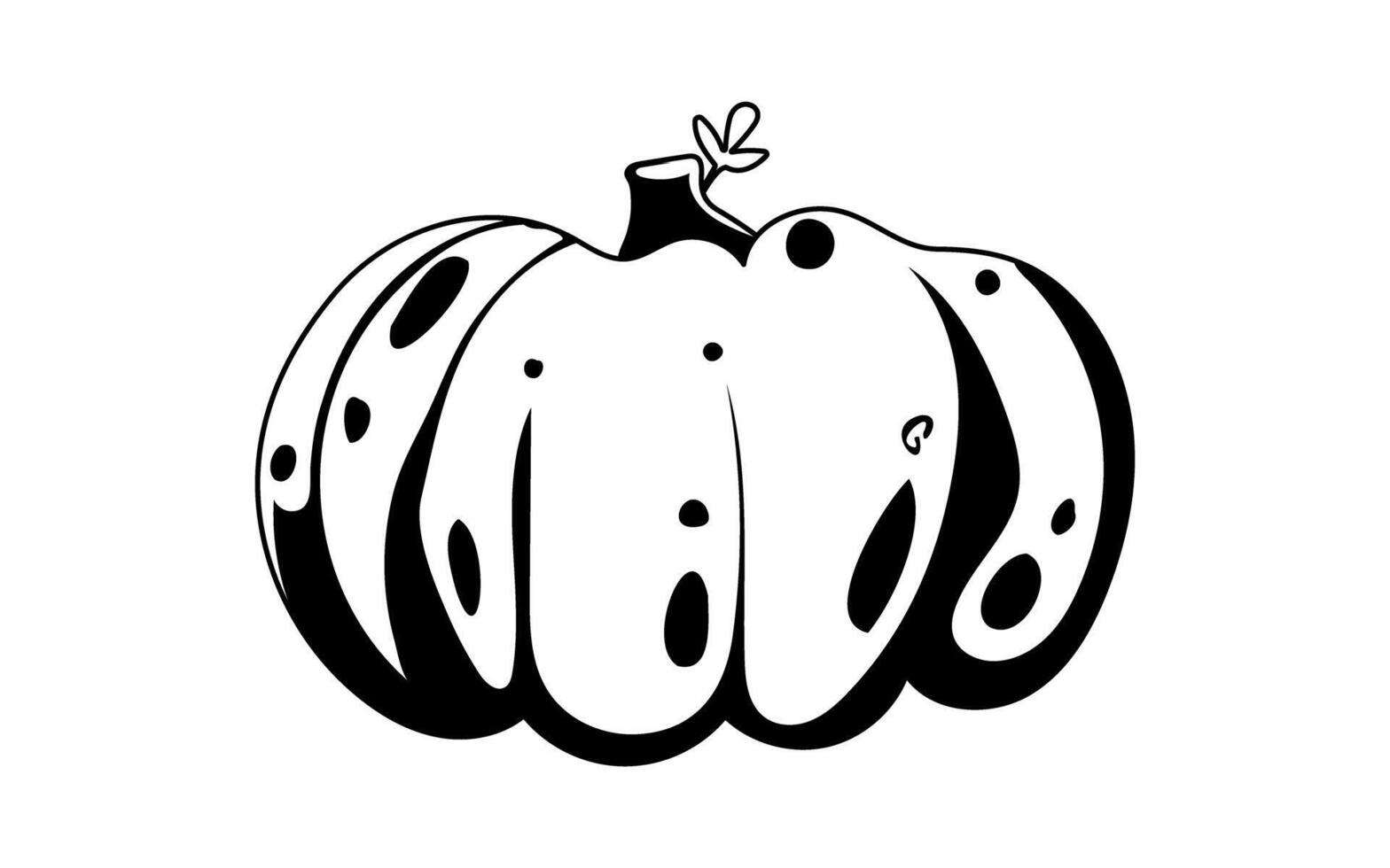 This giant pumpkin represents the season when leaves change colors and the holiday of Halloween.Linear style. vector