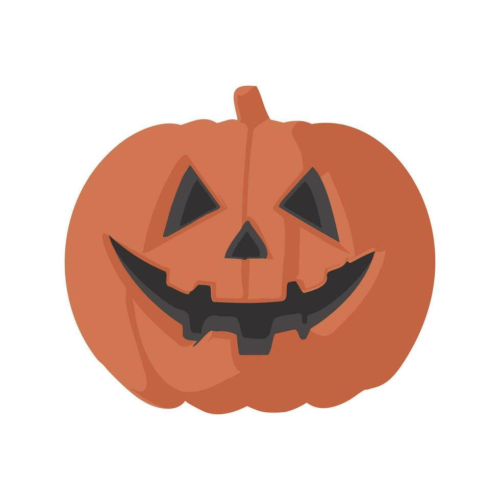 A big pumpkin with a scary face. This is awesome for a Halloween party. Cartoon style, Vector Illustration
