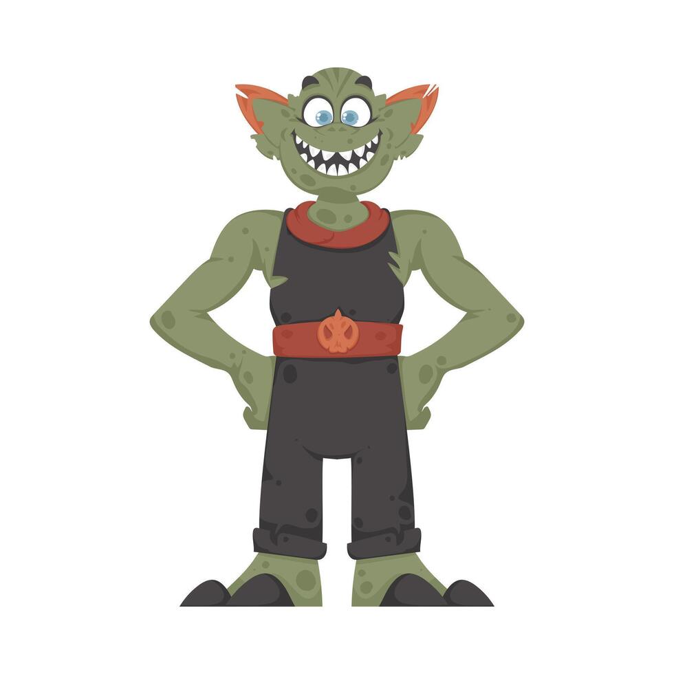 This is a cute and funny animal. Cartoon style. vector