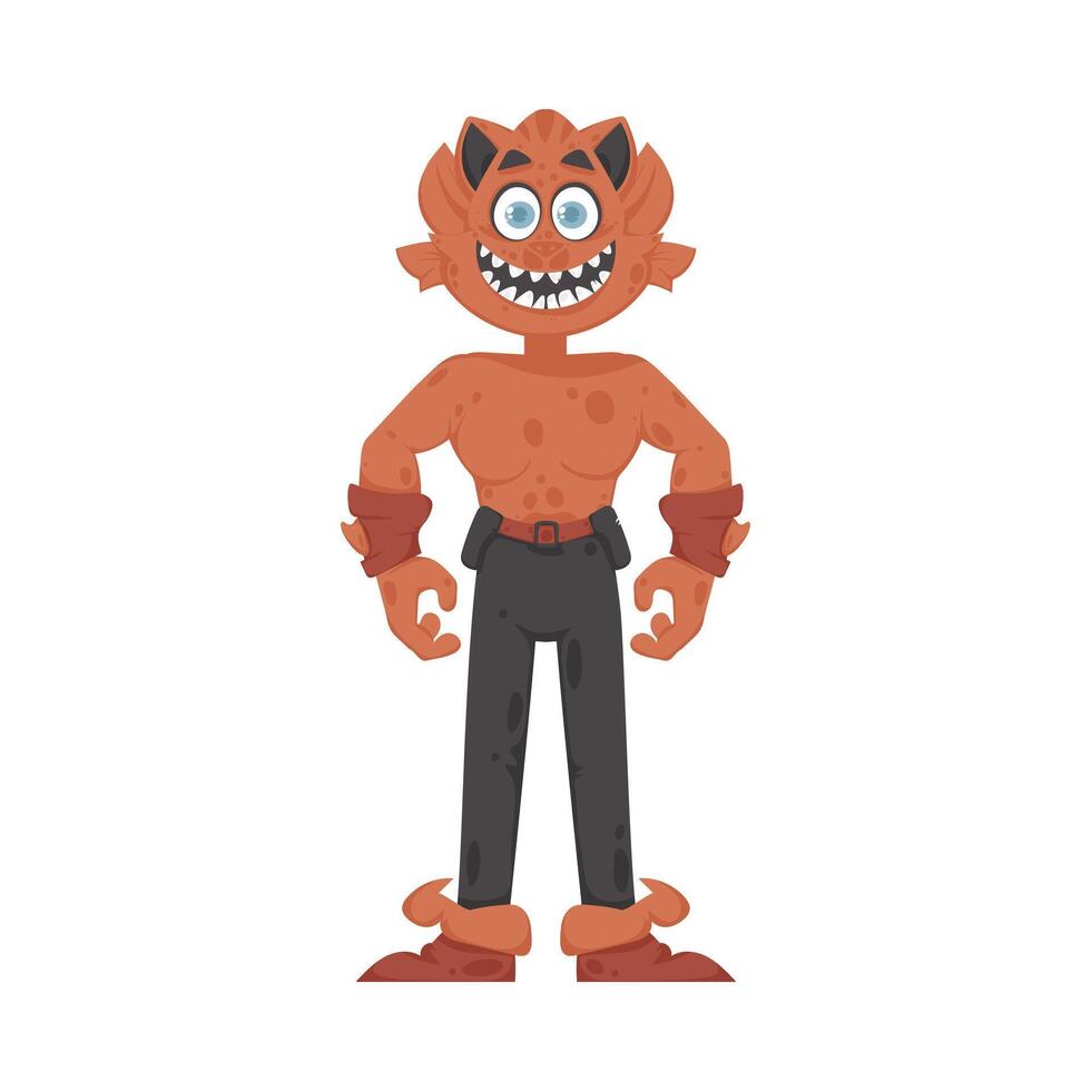 This is a silly and enjoyable orange creature. Cartoon style. 28135053  Vector Art at Vecteezy