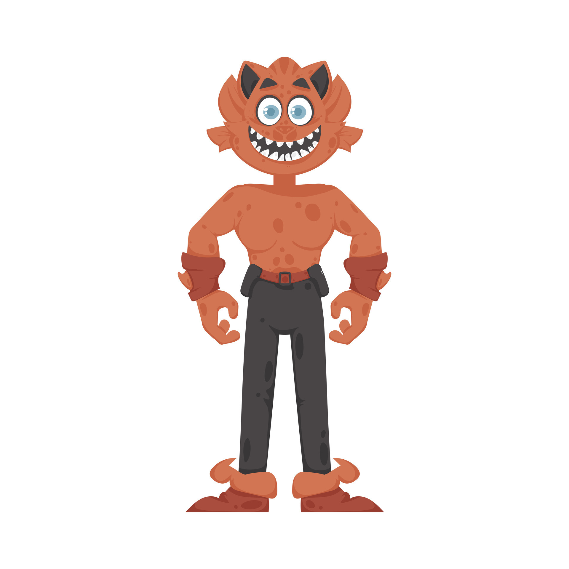 This is a silly and enjoyable orange creature. Cartoon style. 28135053  Vector Art at Vecteezy