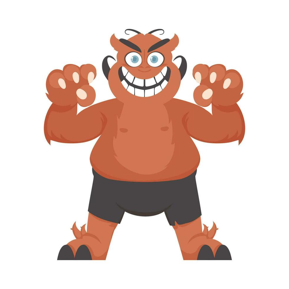 This is a silly and enjoyable orange creature. Cartoon style. 28135053  Vector Art at Vecteezy