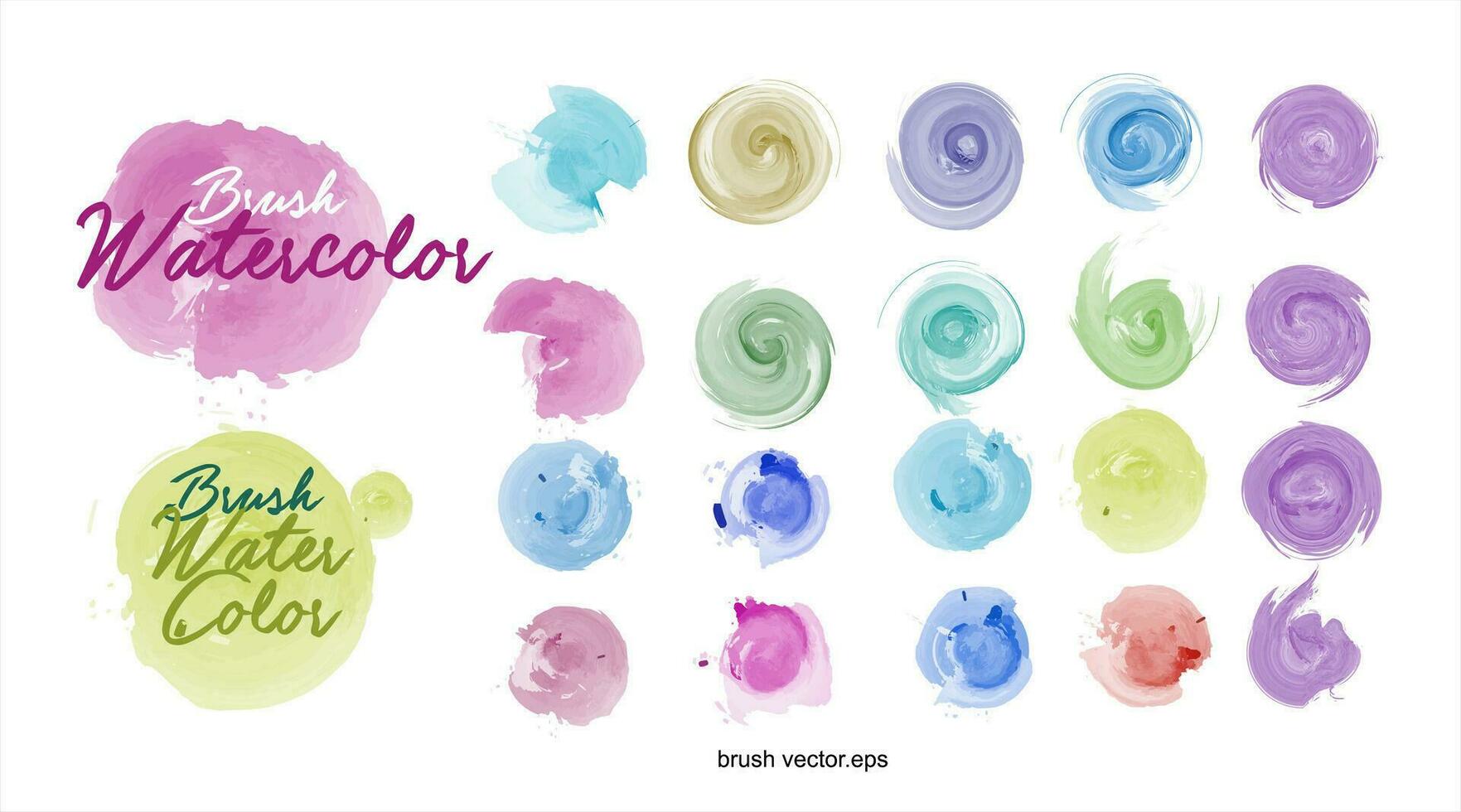watercolor brush stroke, splashes set vector