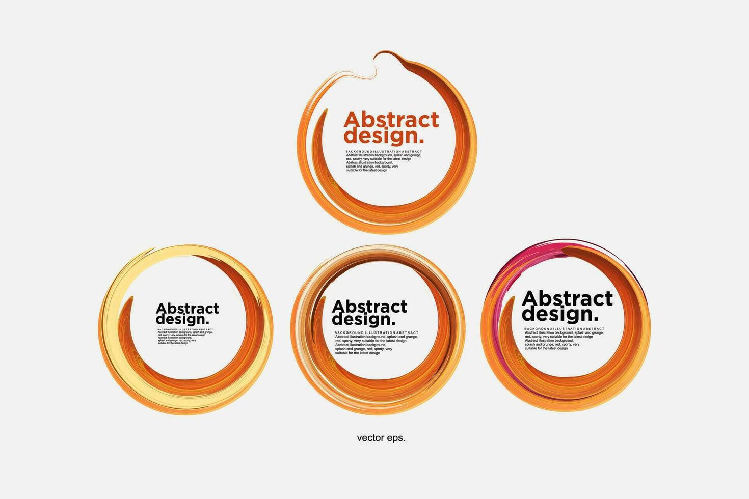 abstract design elements and  circle Brush with different colors and shapes vector