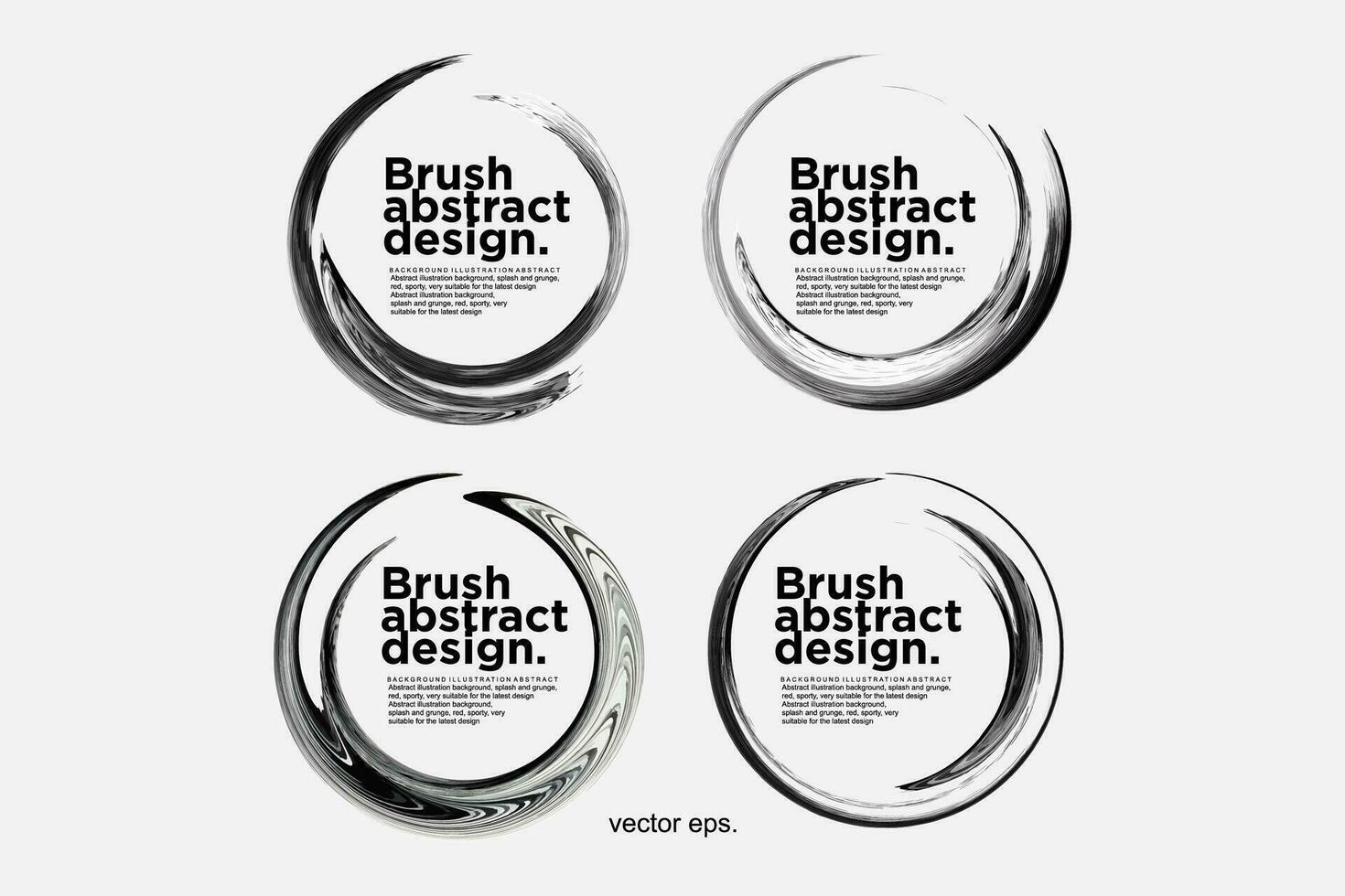 four different brushes with the words brush abstract design vector