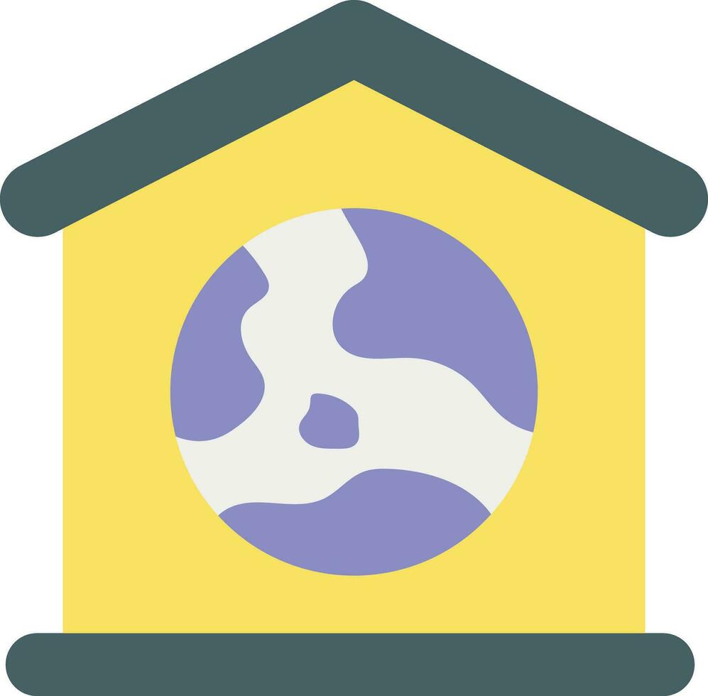 global hogar plano icono color diseño estilo vector