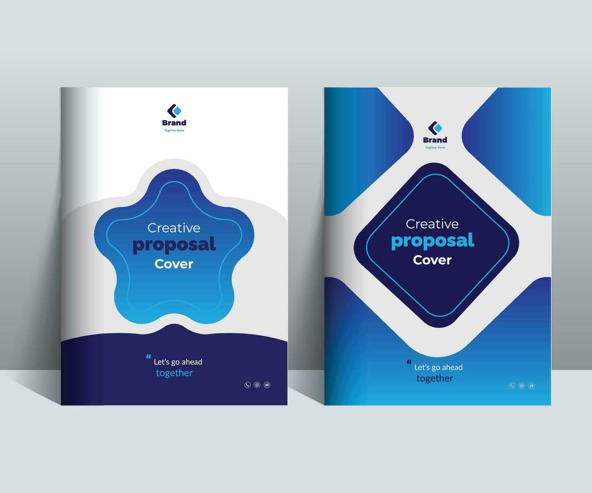 Corporate Business Proposal Cover Design Template adept for multipurpose Projects vector