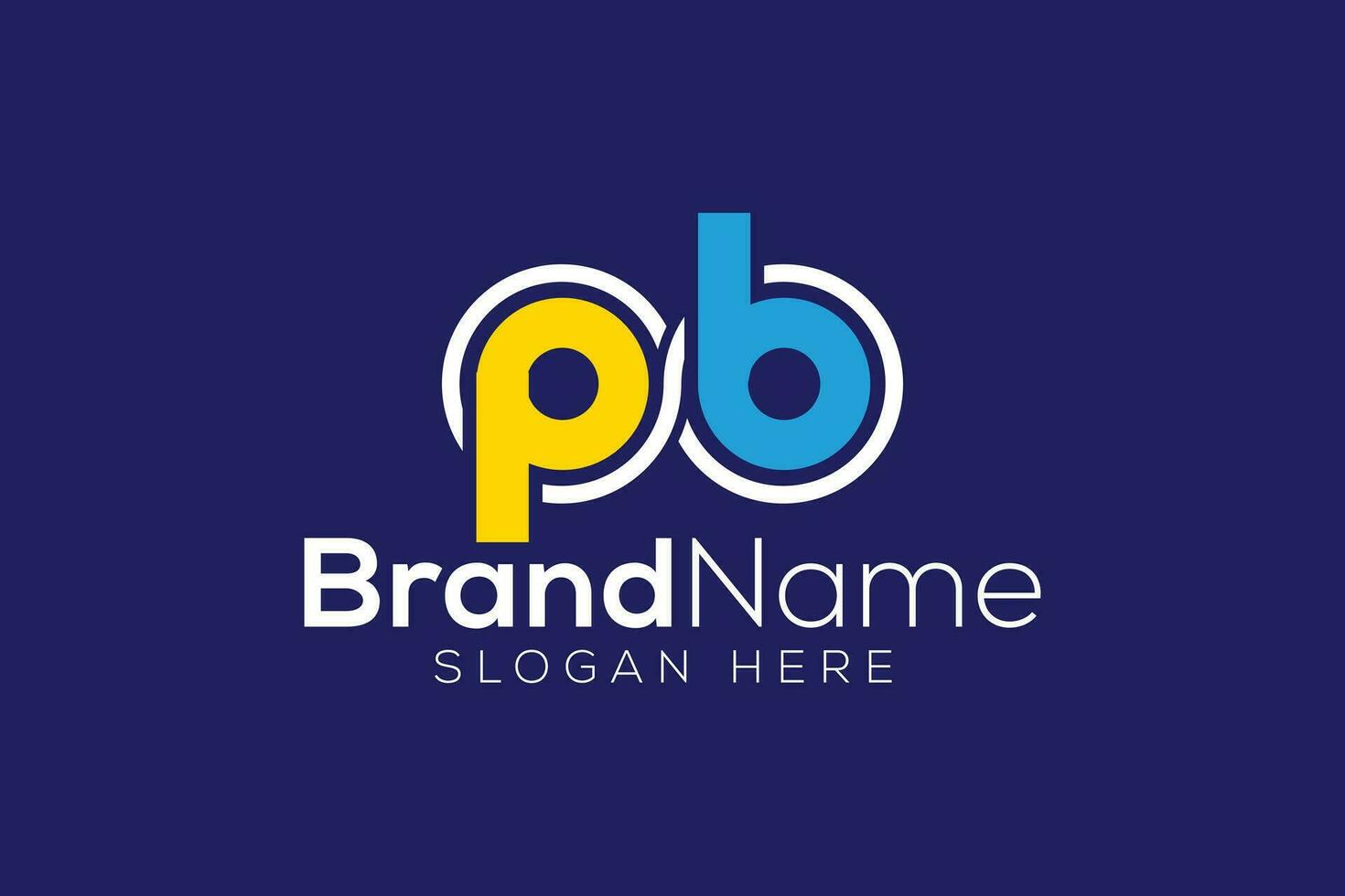 Professional letter P B infinity sign vector logo design