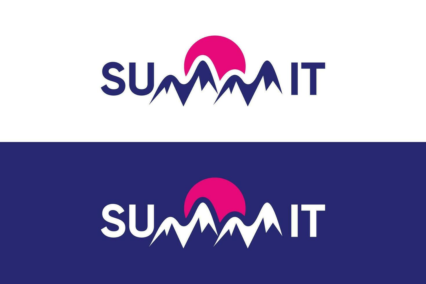 Minimal and Professional letter summit vector logo design