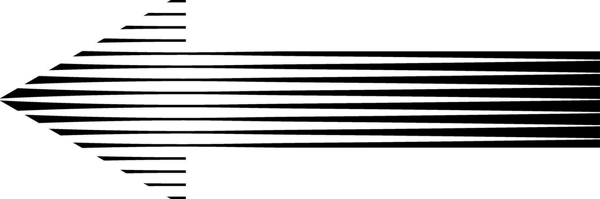 Set pointing arrows striped texture arrow path direction vector