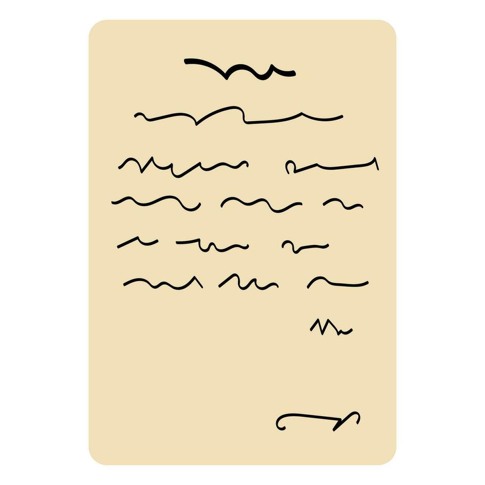 Sheet paper with handwritten text, poem poetry declaration of love vector