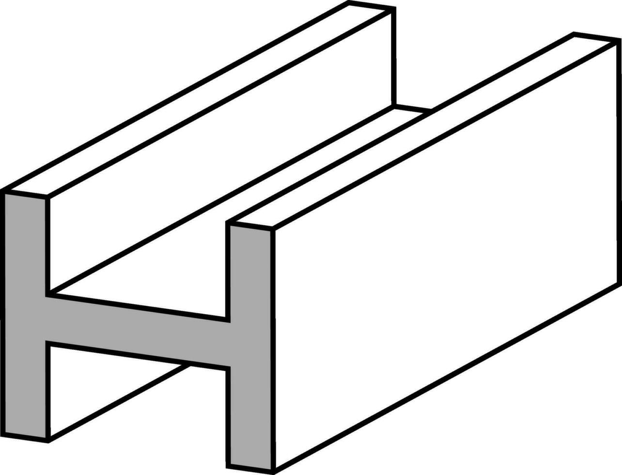 Steel cections icon, profiles plates tubes dimensions properties technical specifications vector