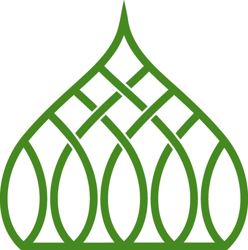 Arab Islamic green dome mosque logo Arab resort chic dome vector