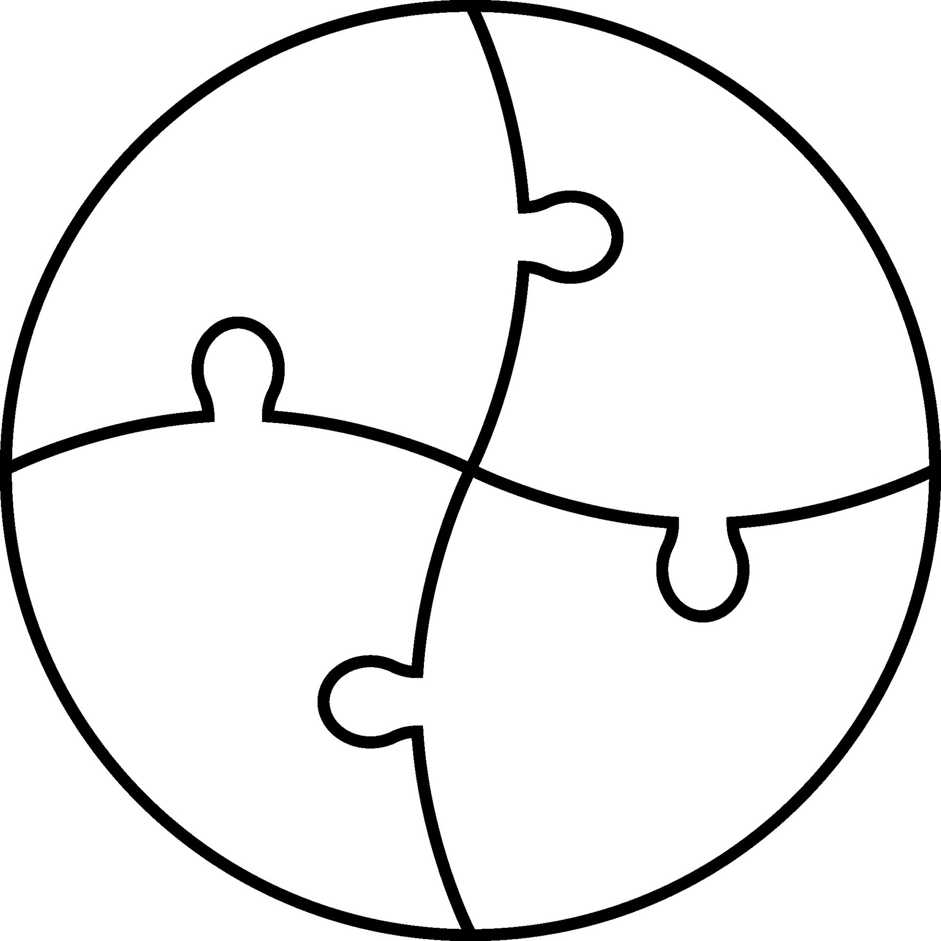Template infographics circle divided sectors, puzzle elements round