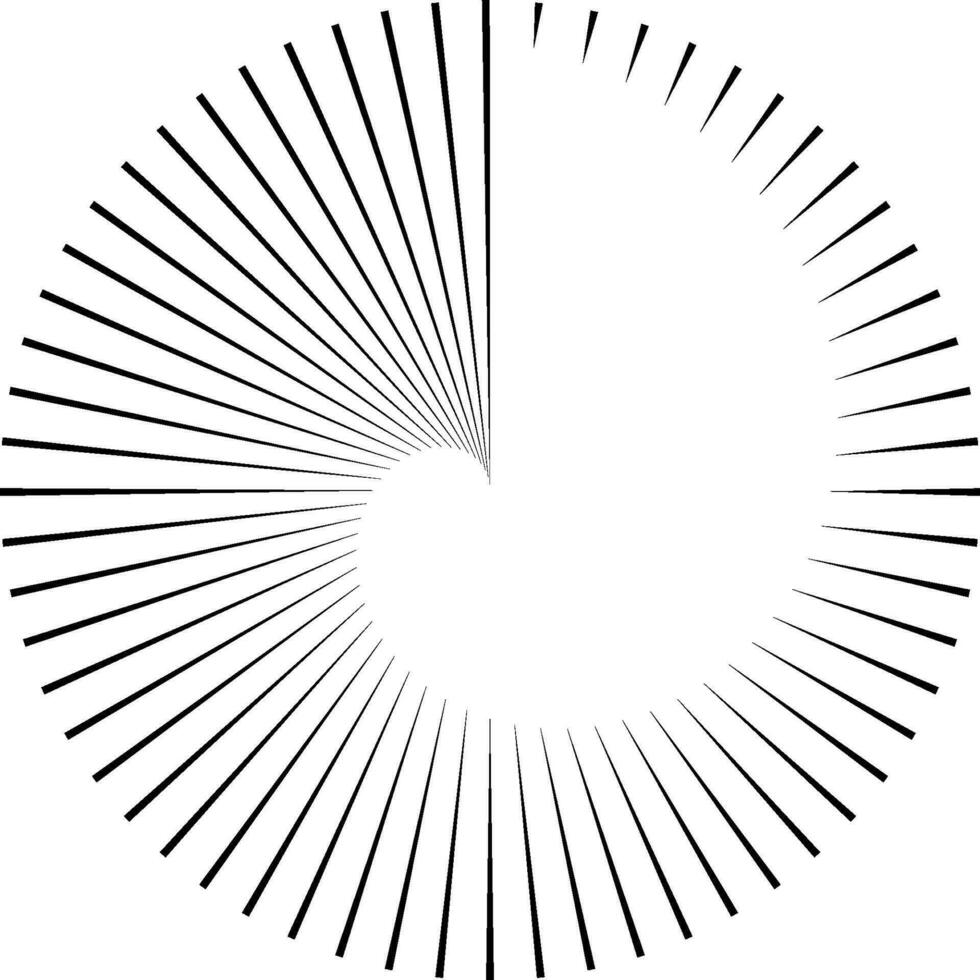 Stripes around circle logo countdown circular stripes around perimeter time vector