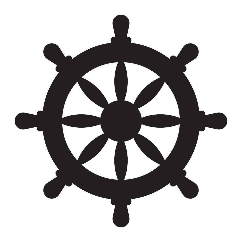 ship wheel icon vector