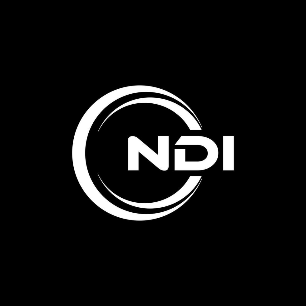 NDI Logo Design, Inspiration for a Unique Identity. Modern Elegance and Creative Design. Watermark Your Success with the Striking this Logo. vector