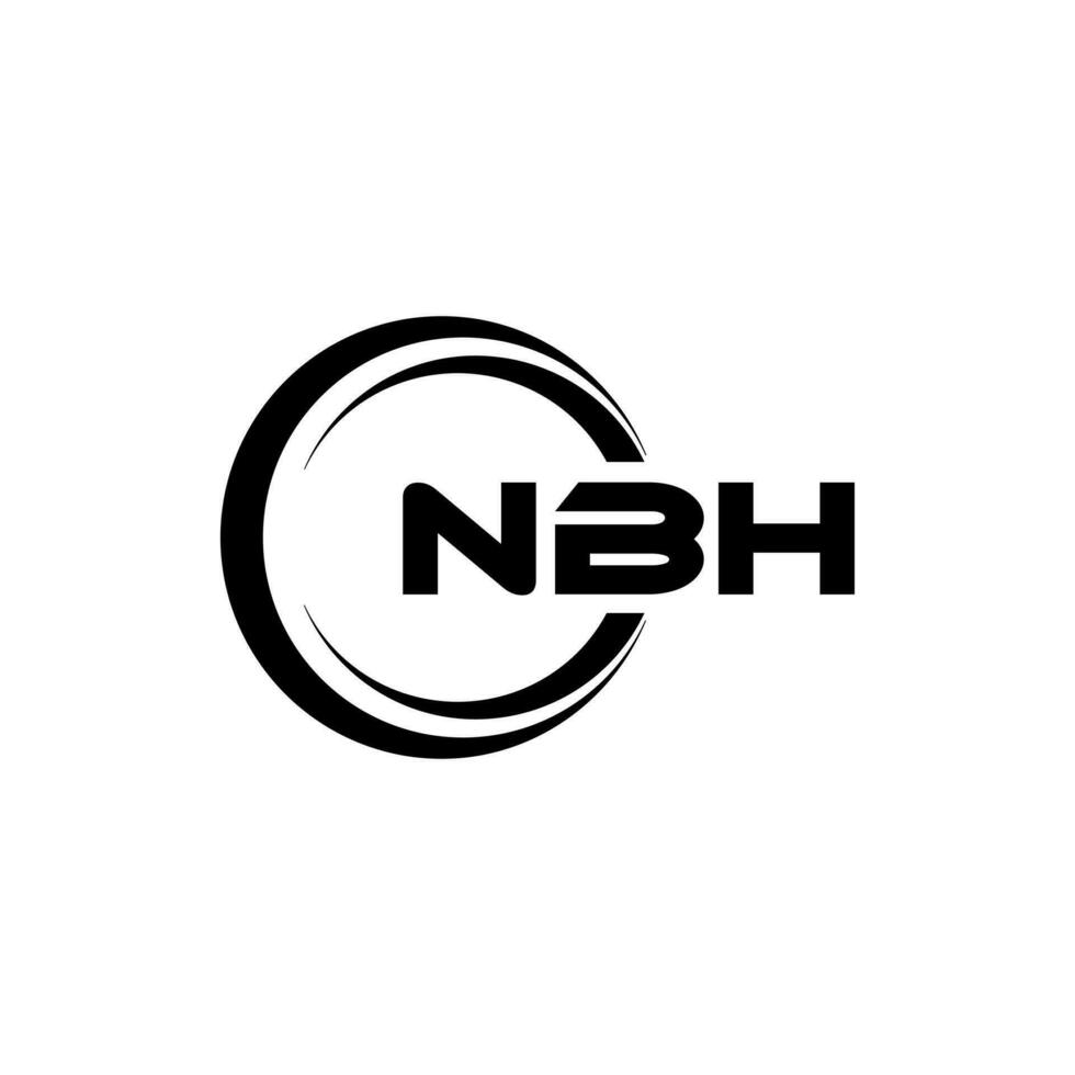 nbh logo diseño, inspiración para un único identidad. moderno elegancia y creativo diseño. filigrana tu éxito con el sorprendentes esta logo. vector