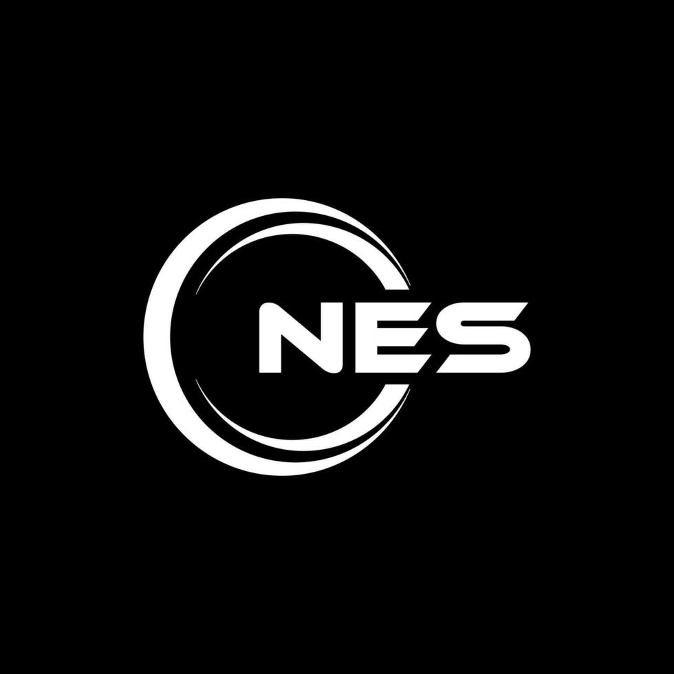 NES Logo Design, Inspiration for a Unique Identity. Modern Elegance and Creative Design. Watermark Your Success with the Striking this Logo. vector