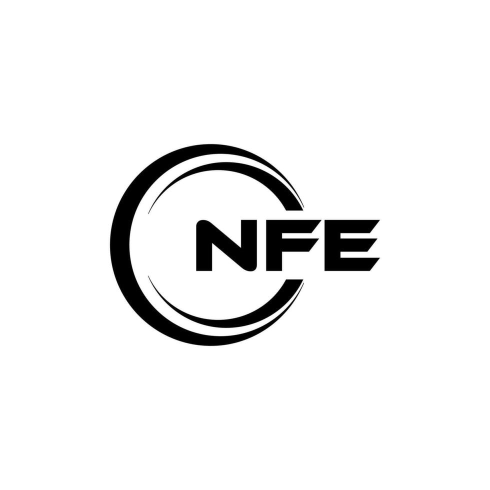 NFE Logo Design, Inspiration for a Unique Identity. Modern Elegance and Creative Design. Watermark Your Success with the Striking this Logo. vector