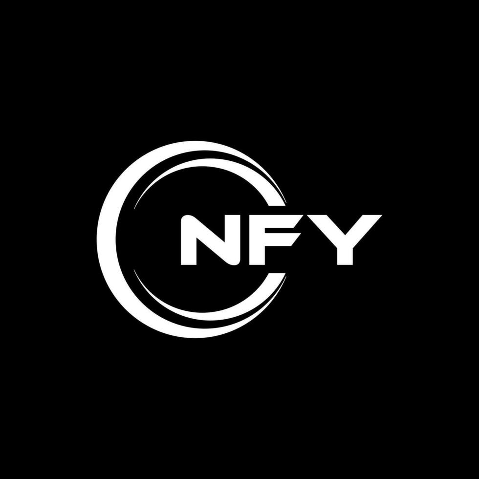 nfy logo diseño, inspiración para un único identidad. moderno elegancia y creativo diseño. filigrana tu éxito con el sorprendentes esta logo. vector
