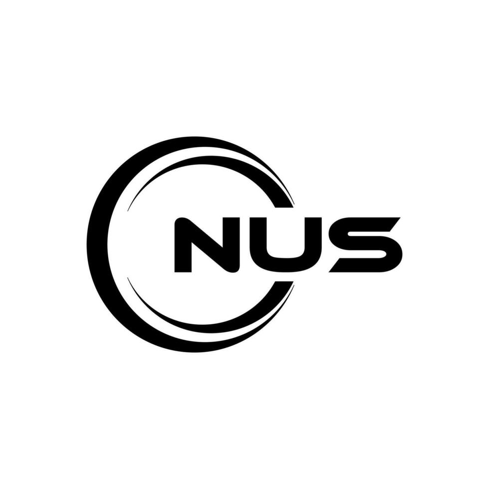 NUS Logo Design, Inspiration for a Unique Identity. Modern Elegance and Creative Design. Watermark Your Success with the Striking this Logo. vector