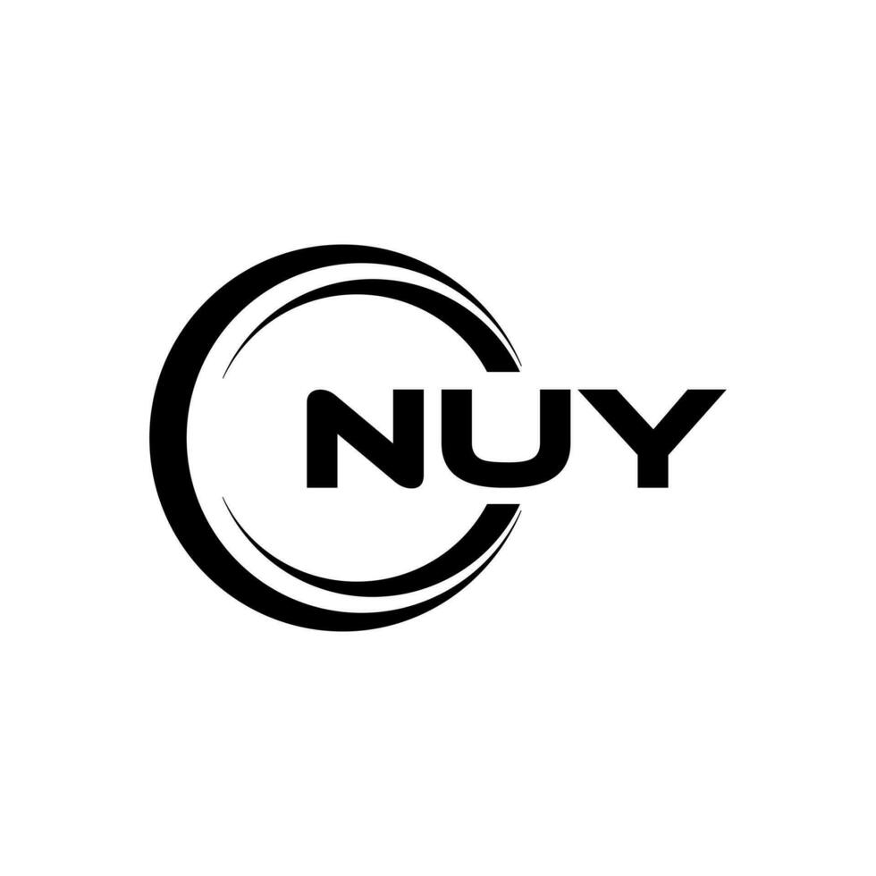 NUY Logo Design, Inspiration for a Unique Identity. Modern Elegance and Creative Design. Watermark Your Success with the Striking this Logo. vector