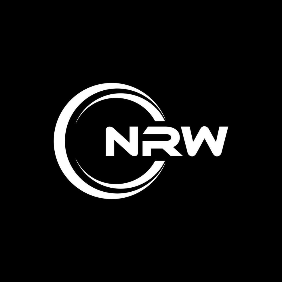 nrw logo diseño, inspiración para un único identidad. moderno elegancia y creativo diseño. filigrana tu éxito con el sorprendentes esta logo. vector