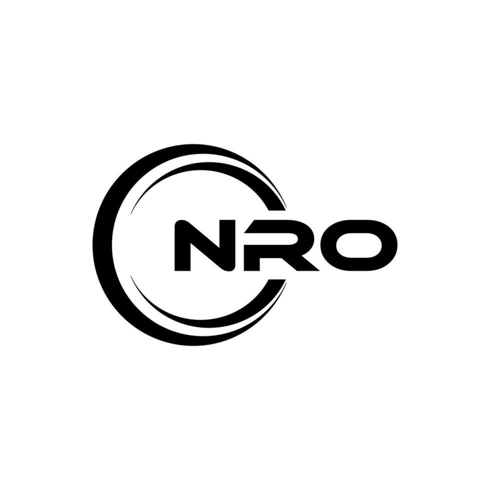 NRO Logo Design, Inspiration for a Unique Identity. Modern Elegance and Creative Design. Watermark Your Success with the Striking this Logo. vector