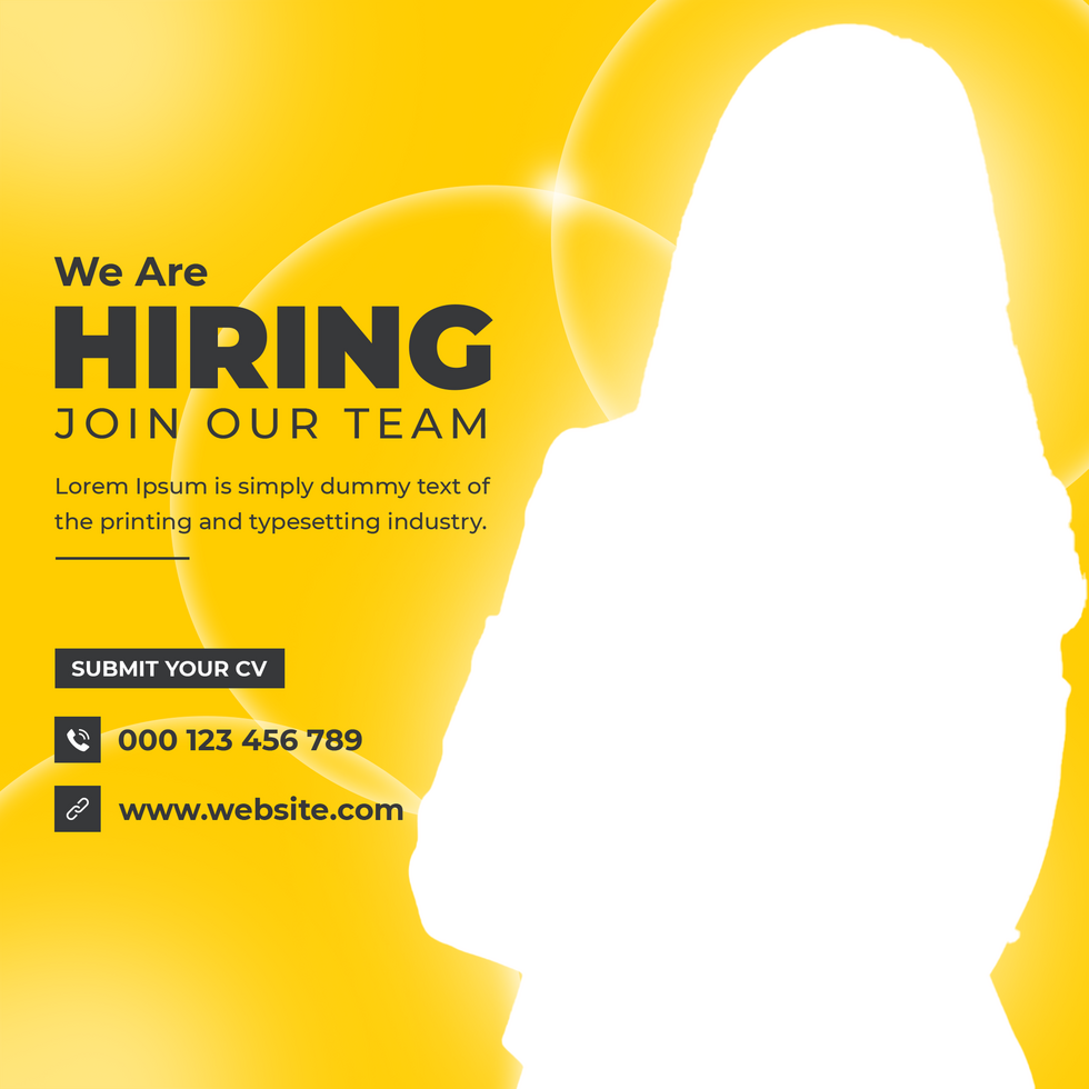 PSD we are hiring to join our team job post PSD social media post design