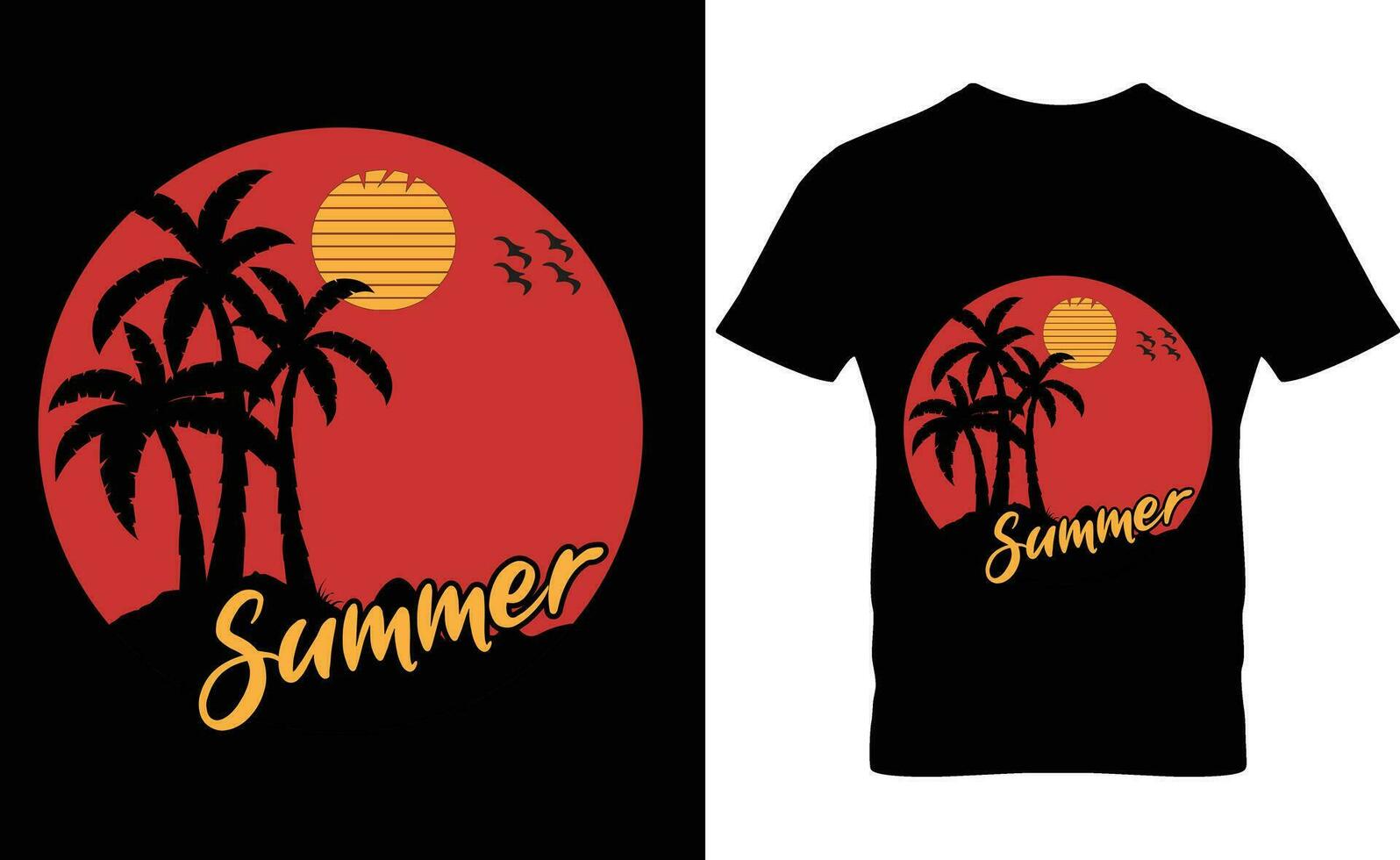 diseño de camiseta de vacaciones de verano vector