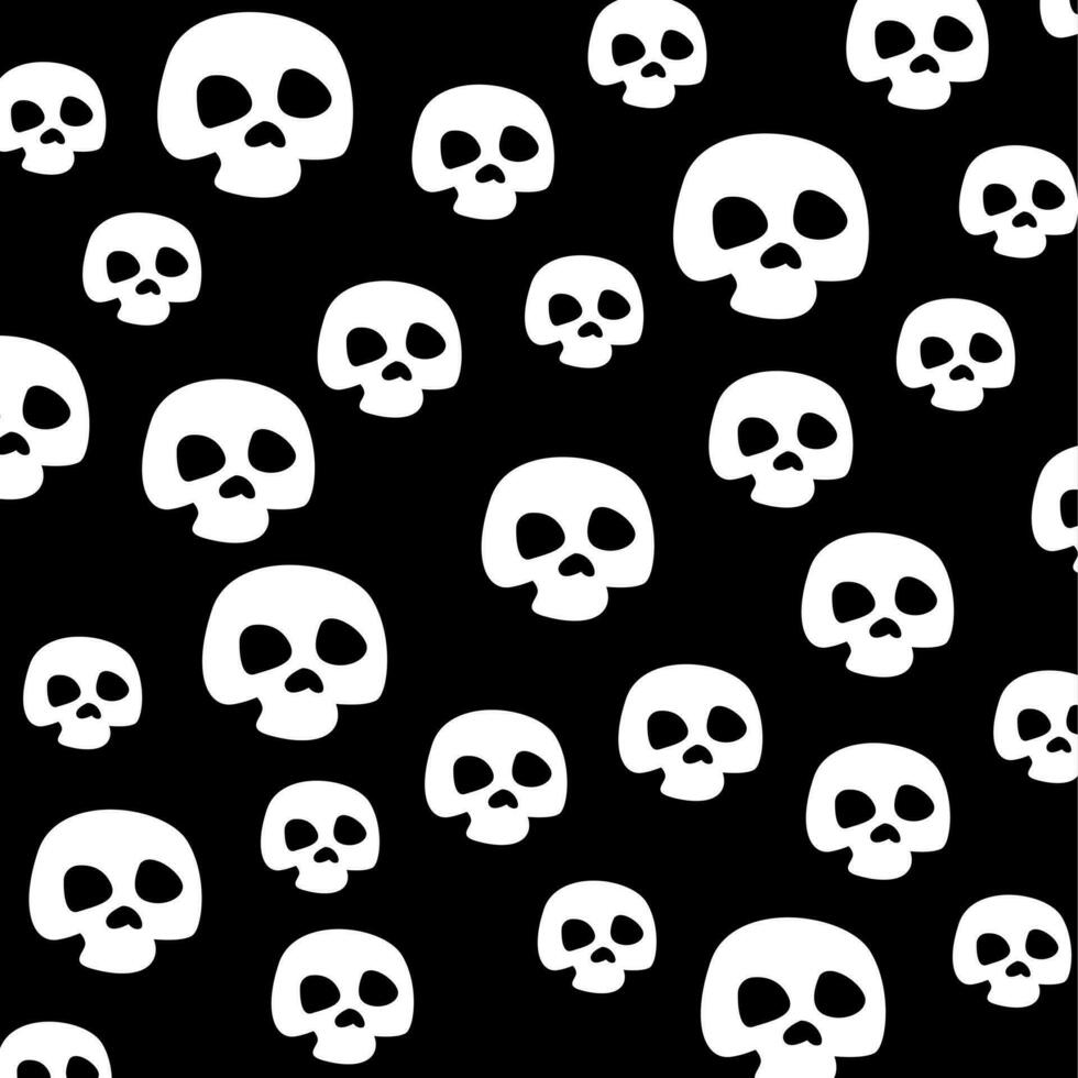 Abstract Skulls in Black Background vector