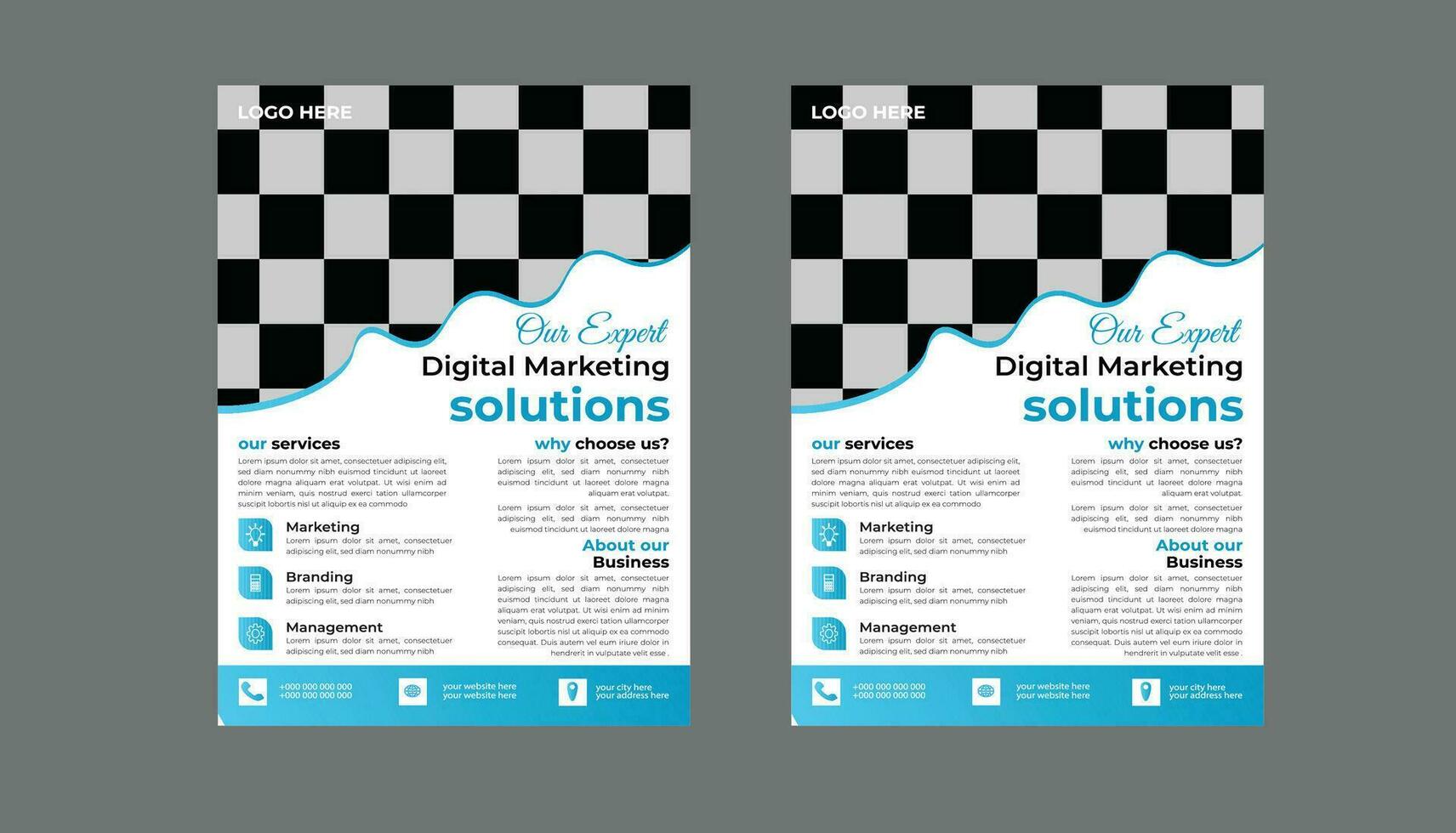 business flyer design template vector