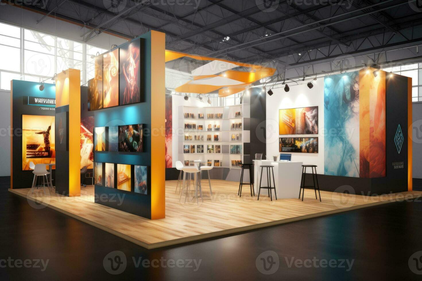 Create exhibit booth stand space. 28137055 Stock Photo at Vecteezy