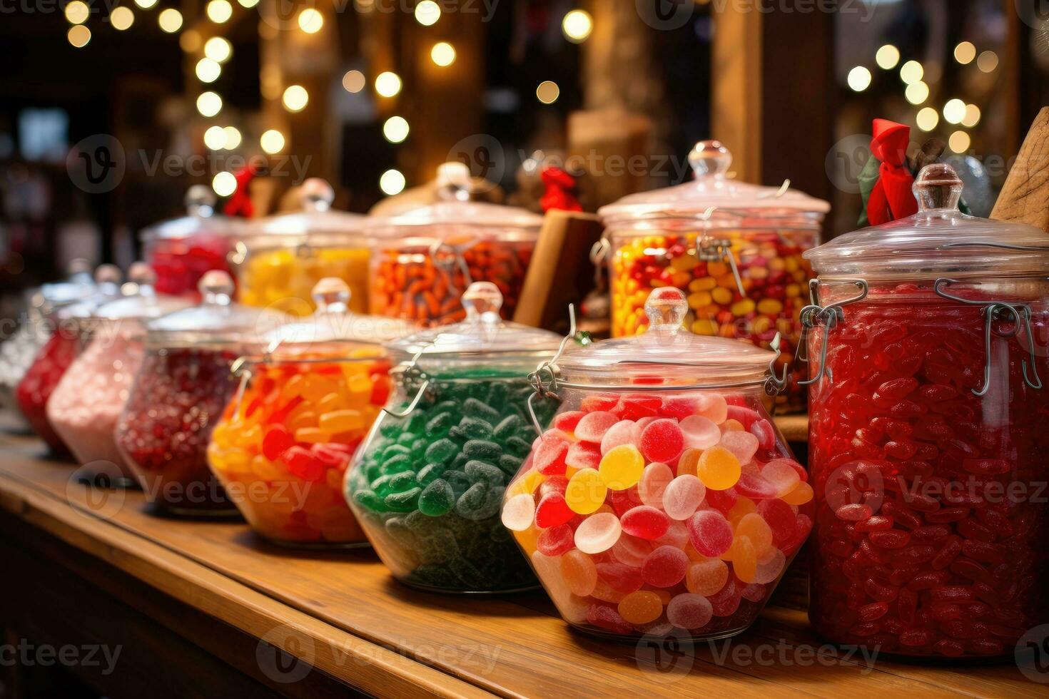 European Christmas markets, buying candy from market photo