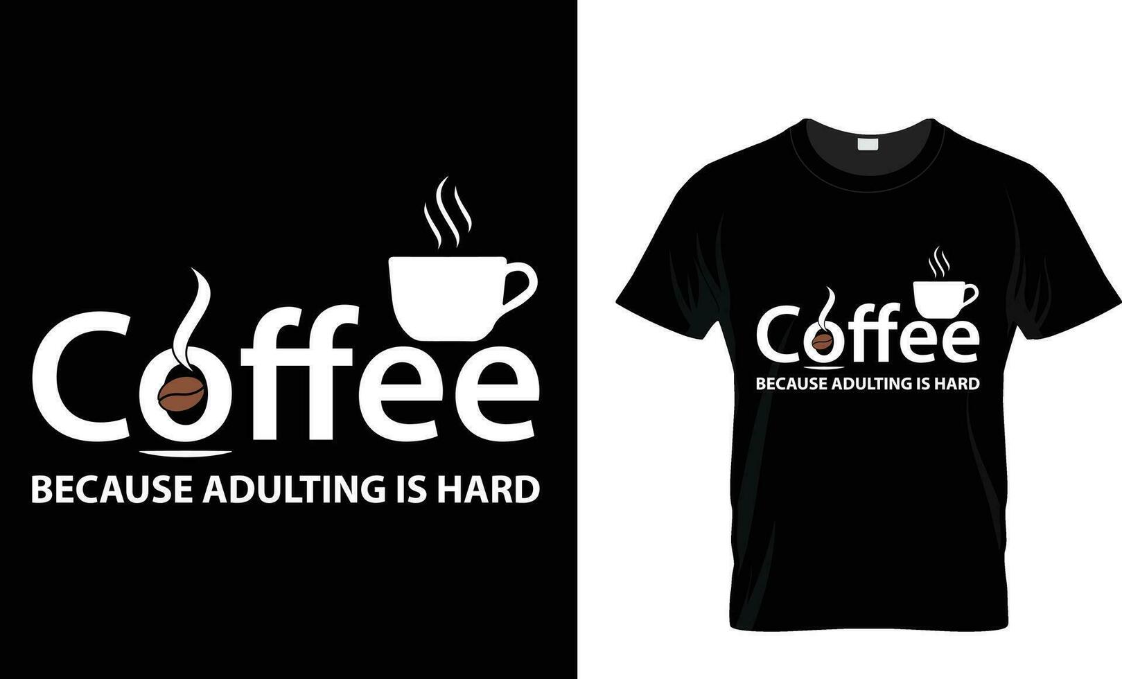 Coffee lettering vector illustration, funny phrase with typography for t-shirt, poster, sticker, card and mug.