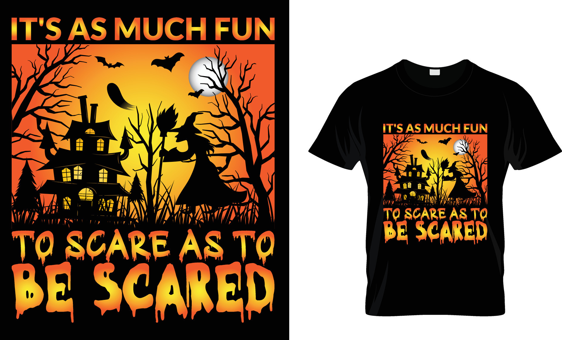 Halloween t shirt design, Typography halloween t shirt design, Vintage