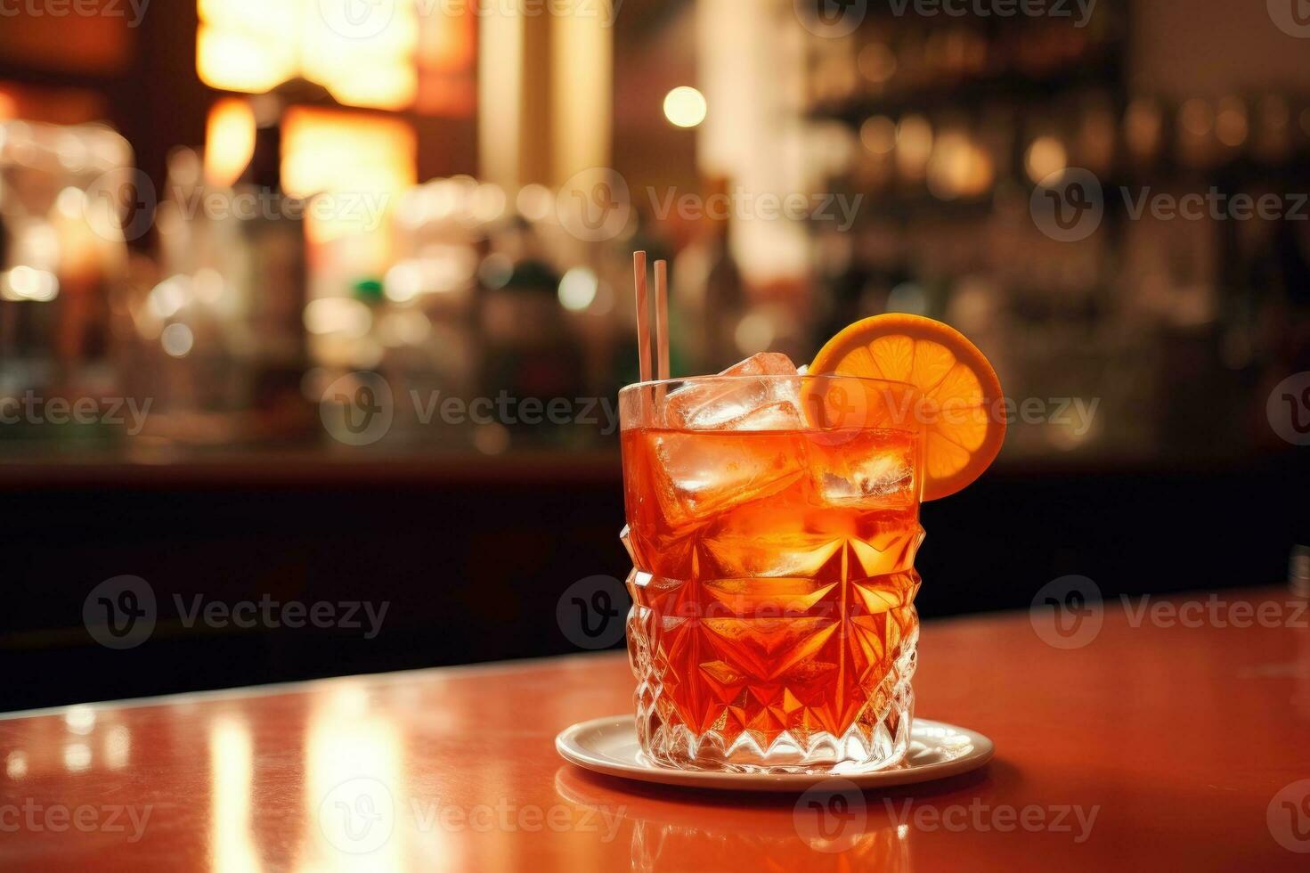 Summer citrus cold alcohol drink Aperol Spritz. photo