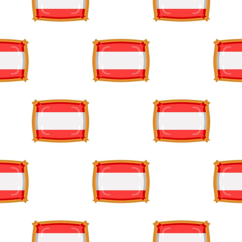 Pattern cookie with flag country Latvia in tasty biscuit vector