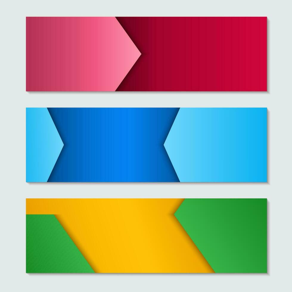 collection of minimalist gradient blank banner designs suitable for business advertising vector