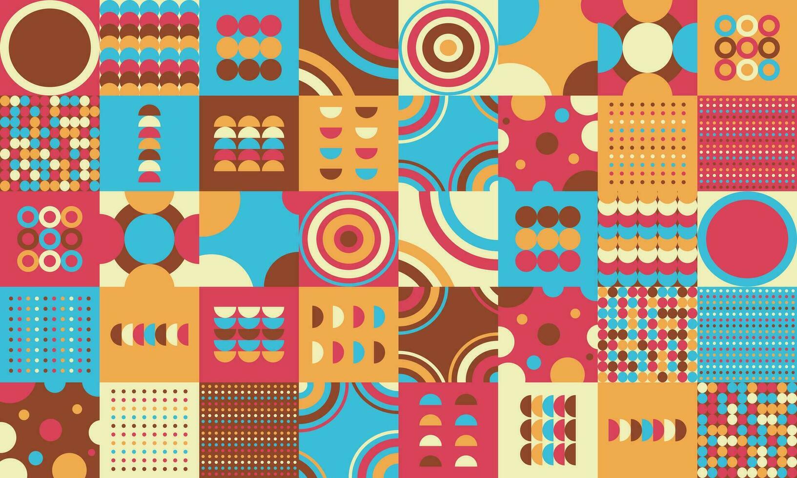 Abstract background of cute colorful geometric shapes. Colorful pattern motif design vector