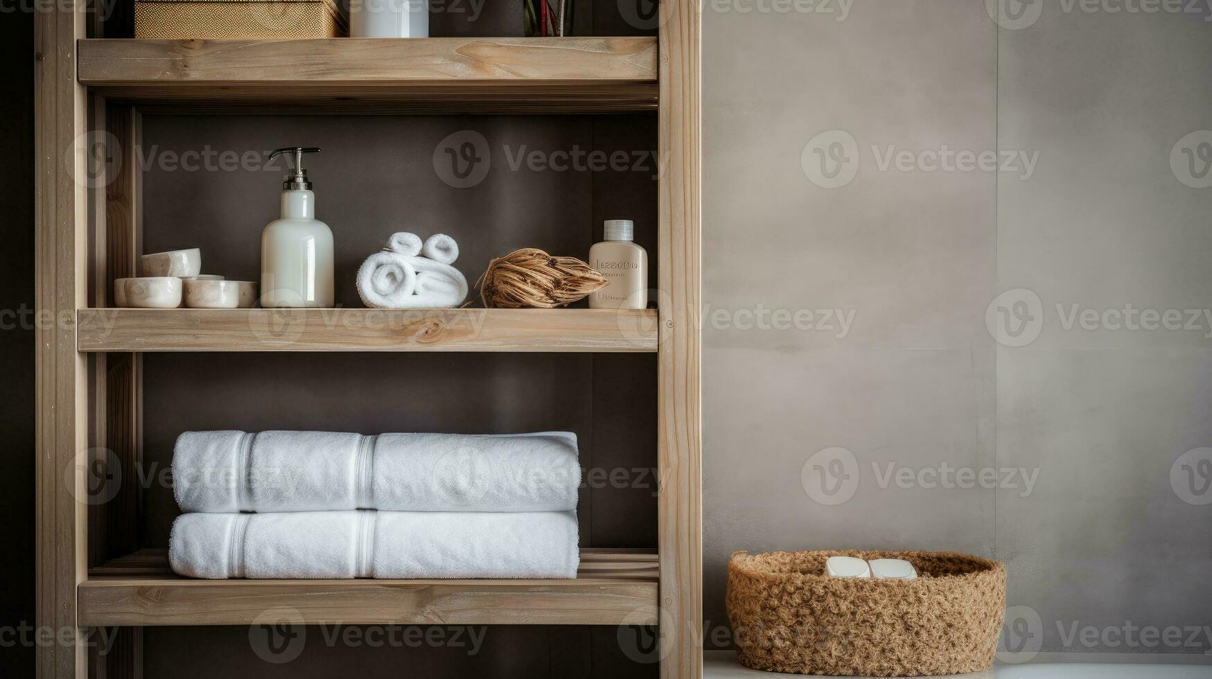 estante con toallas a hotel spa. foto