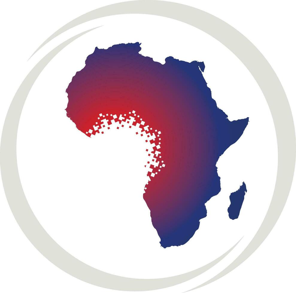 África mapa logo vector