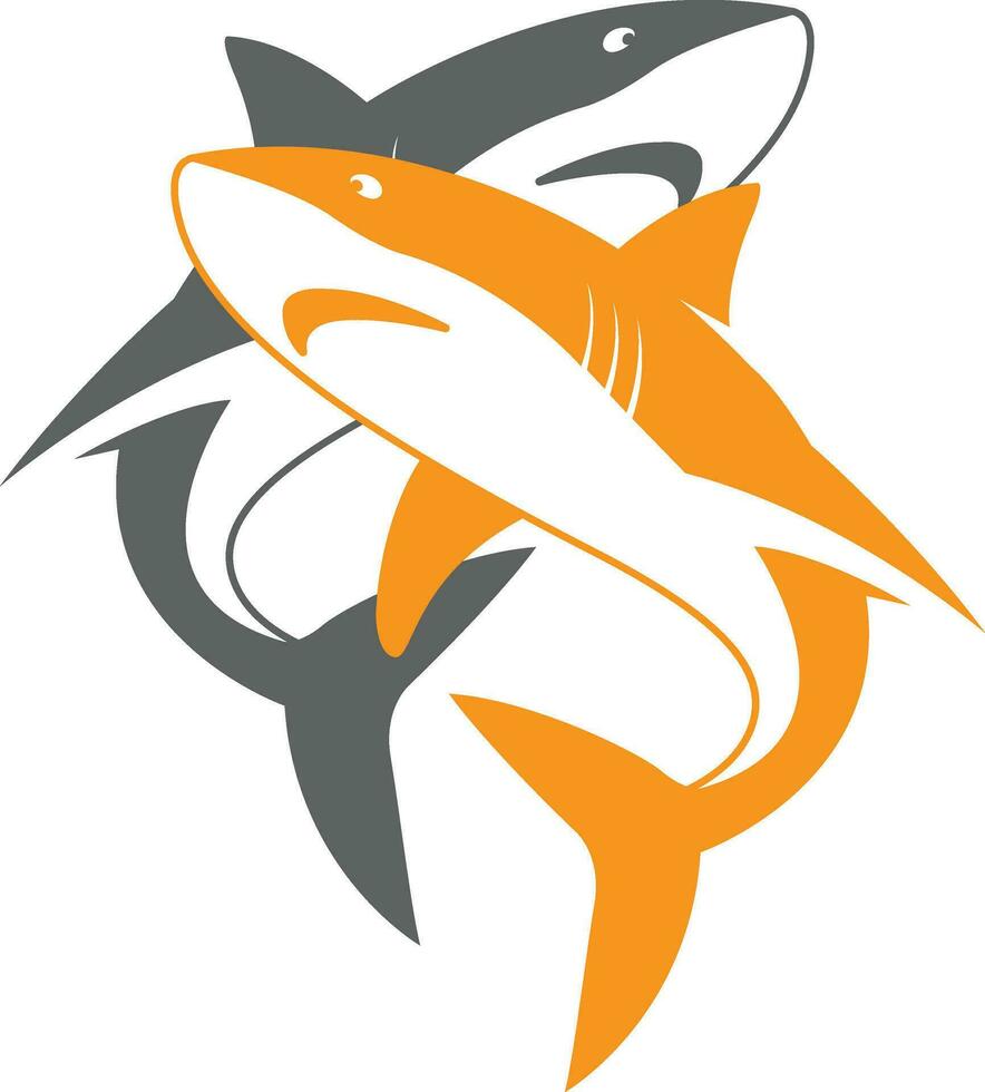 logotipo de dos peces vector