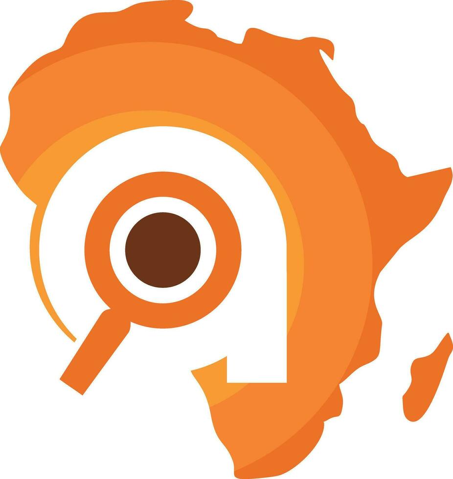 africano mapa África logo vector