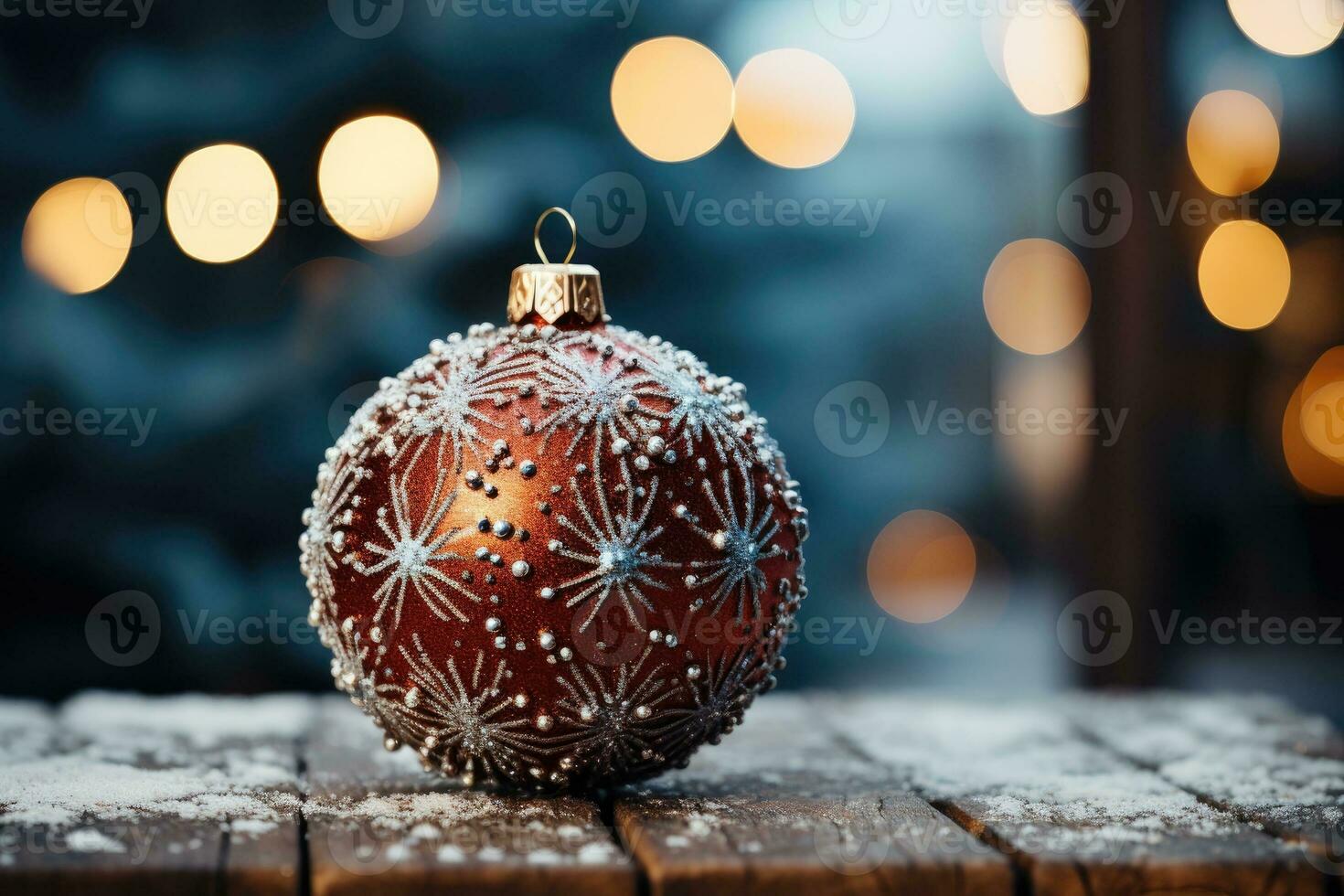 Elegant traditional Christmas decoration. Generative AI. photo