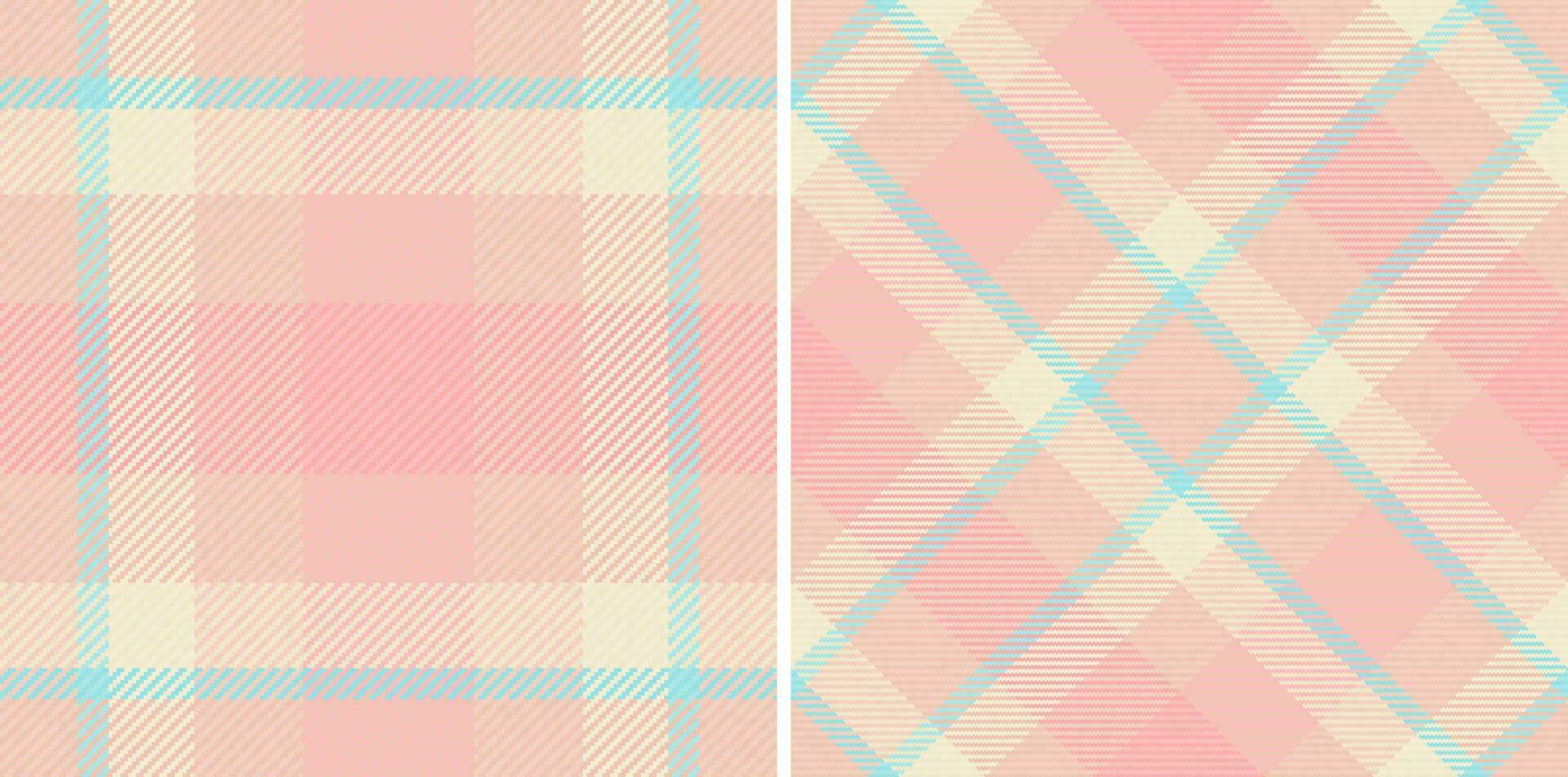 Plaid textile texture of vector background fabric with a tartan seamless check pattern.