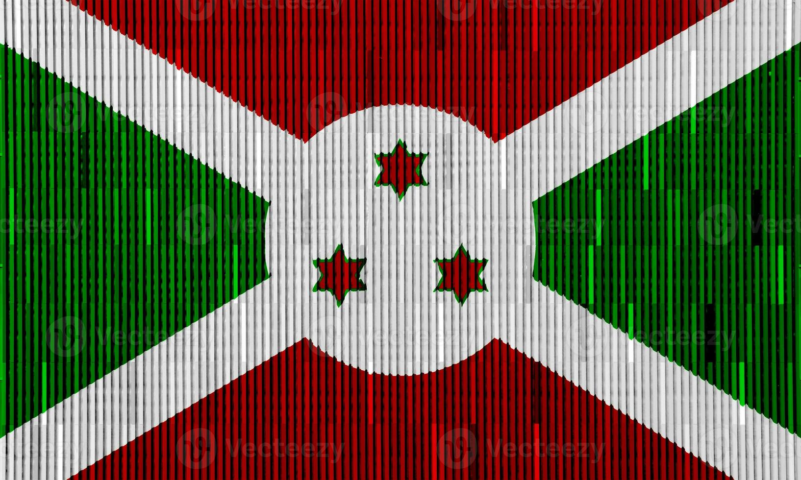 Flag of Republic of Burundi on a textured background. Concept collage. photo