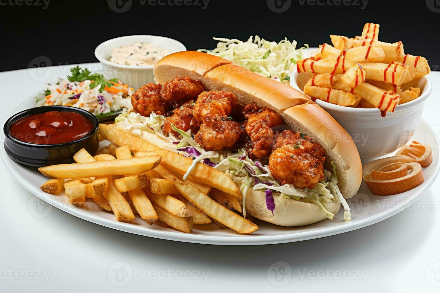 Close-up of food in plate on table photo